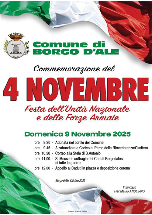 "4 novembre" - Festa dell'Unità Nazionale e Giornata delle Forze Armate -