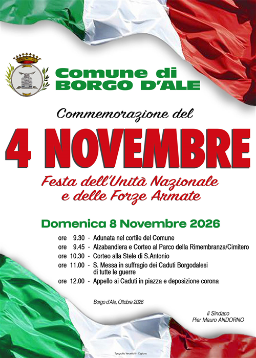 "4 novembre" - Festa dell'Unità Nazionale e Giornata delle Forze Armate -